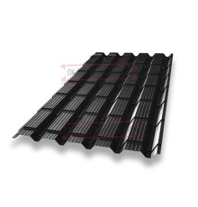 Металлочерепица Квадро профи RAL9005 Drap-0,45