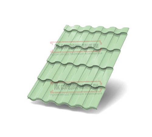Металлочерепица Монтекристо-ML RAL6019 Norman-0.5 Металлочерепица Монтекристо-ML RAL6019 Norman-0.5