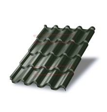 Металлочерепица Монтерроса-ML RAL6007 Viking E-0.5