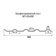 Профнастил МП20 оцинкованный с нестандартной шириной 0,6 м толщина 0,7