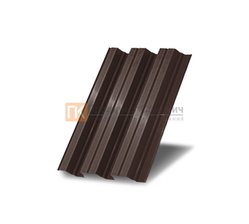 Профнастил Н75 окрашенный с нестандартной шириной 0,5 м толщина 0,7