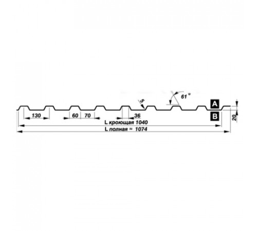 Перфорированный профнастил Т20-0,75 Полиуретан