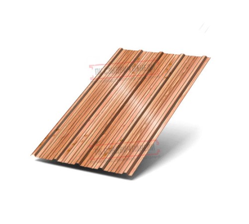 Профнастил ММ35-1000 ECOSTEEL_T Кедр-0.5 Профнастил ММ35-1000 ECOSTEEL_T Кедр-0.5
