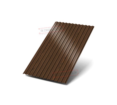 Профилированный лист МП10х1100 ECOSTEEL-МореныйДуб-0.5 Профилированный лист МП10х1100 ECOSTEEL-МореныйДуб-0.5