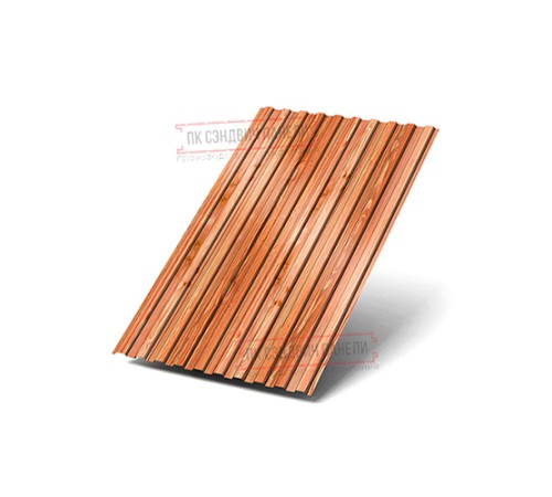 Профилированный лист С8х1150 ECOSTEEL_T-Кедр-0.5 Профилированный лист С8х1150 ECOSTEEL_T-Кедр-0.5