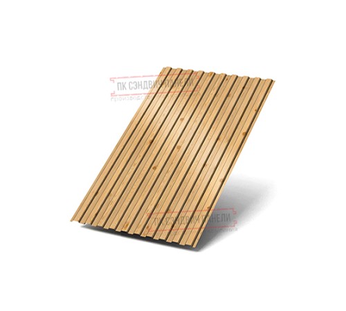 Профилированный лист С8х1150 ECOSTEEL-Сосна-0.5. Профилированный лист С8х1150 ECOSTEEL-Сосна-0.5.