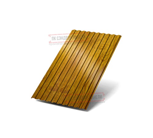 Профилированный лист С8х1150 ECOSTEEL_T-ЗолотойДуб-0.5 Профилированный лист С8х1150 ECOSTEEL_T-ЗолотойДуб-0.5