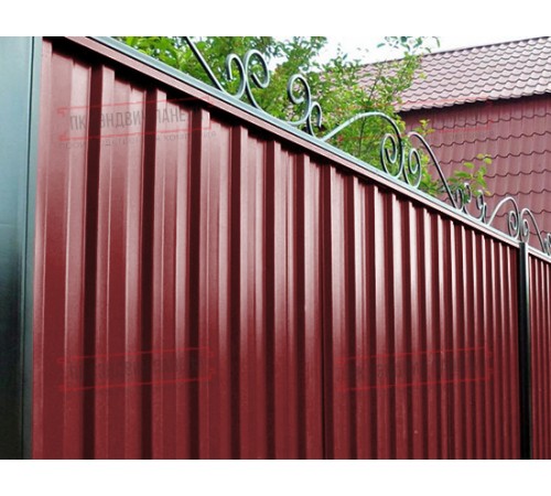 Профилированный лист С-15-1190-0.5 (с гранью) (Rooftop Matte) RAL 3011 Профилированный лист С-15-1190-0.5 (с гранью) (Rooftop Matte) RAL 3011