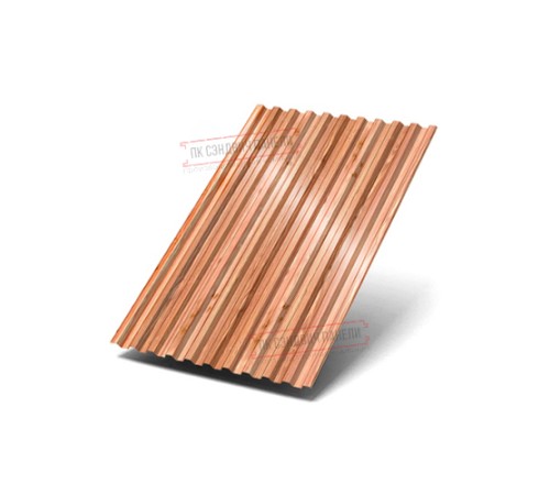 Профилированный лист C21х1000 ECOSTEEL_T-Кедр-0.5 Профилированный лист C21х1000 ECOSTEEL_T-Кедр-0.5