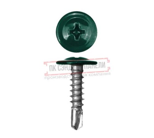 Саморезы ПШС 4,2х16 RAL 6005 (1000 шт) Саморезы ПШС 4,2х16 RAL 6005 (1000 шт)