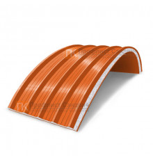 Сэндвич-панели арочные с пенополистиролом, ширина 1200 мм, толщина 30 мм, 0.5/0.5, RAL2004