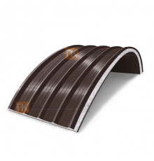 Сэндвич-панели арочные с пенополистиролом, ширина 1200 мм, толщина 10 мм, 0.5/0.5, RAL8017