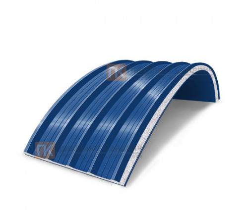 Сэндвич-панели арочные с пенополистиролом, ширина 1200 мм, толщина 30 мм, 0.5/0.5, RAL5005