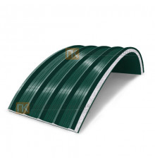 Сэндвич-панели арочные с пенополистиролом, ширина 1000 мм, толщина 40 мм, 0.5/0.5, RAL6005