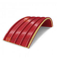 Сэндвич-панели арочные с пенополиуретаном, ширина 1200 мм, толщина 20 мм, 0.5/0.5, RAL3020