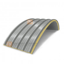 Сэндвич-панели арочные с пенополиизоциануратом, ширина 1200 мм, толщина 40 мм, 0.5/0.5, RAL9006