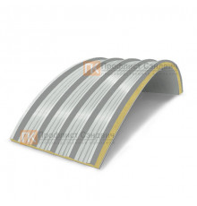 Сэндвич-панели арочные с пенополиизоциануратом, ширина 1000 мм, толщина 20 мм, 0.5/0.5, RAL7047