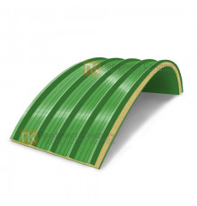 Сэндвич-панели арочные с пенополиизоциануратом, ширина 1200 мм, толщина 40 мм, 0.5/0.5, RAL6018