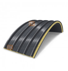 Сэндвич-панели арочные с пенополиизоциануратом, ширина 1200 мм, толщина 10 мм, 0.5/0.5, RAL7024