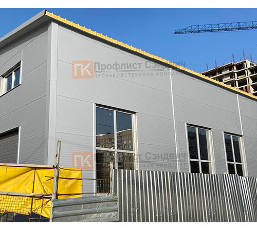 Сэндвич панели без замков с пенополистиролом, ширина 1000 мм, толщина 20 мм, 0.5/0.5, RAL9006