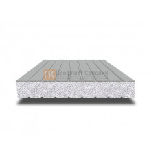 Сэндвич панели без замков с пенополистиролом, ширина 1000 мм, толщина 20 мм, 0.5/0.5, RAL9006