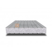 Сэндвич панели без замков с пенополистиролом, ширина 1200 мм, толщина 10 мм, 0.5/0.5, RAL7004