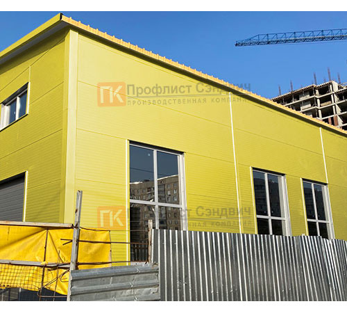 Сэндвич панели без замков с пенополистиролом, ширина 1000 мм, толщина 40 мм, 0.5/0.5, RAL1018