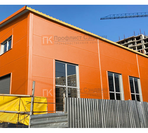 Сэндвич панели без замков с пенополистиролом, ширина 1200 мм, толщина 20 мм, 0.5/0.5, RAL2004