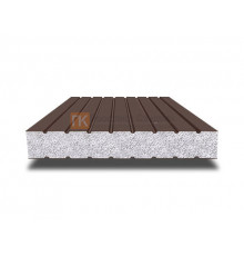 Сэндвич панели без замков с пенополистиролом, ширина 1200 мм, толщина 10 мм, 0.5/0.5, RAL8017