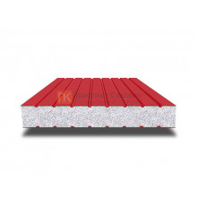 Сэндвич панели без замков с пенополистиролом, ширина 1000 мм, толщина 20 мм, 0.5/0.5, RAL3020