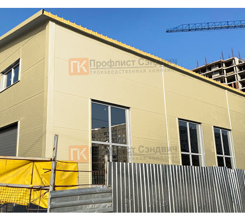 Сэндвич панели без замков с пенополистиролом, ширина 1000 мм, толщина 10 мм, 0.5/0.5, RAL1014