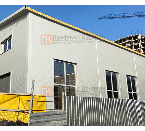 Сэндвич панели без замков с пенополистиролом, ширина 1200 мм, толщина 20 мм, 0.5/0.5, RAL9002