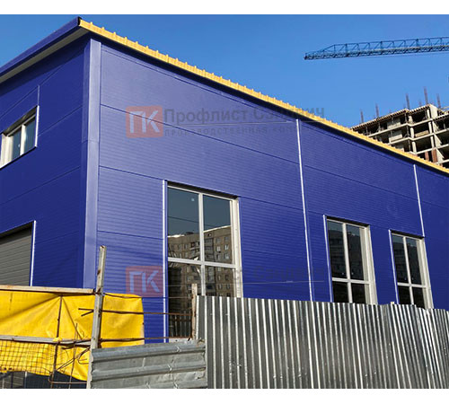 Сэндвич панели без замков с пенополистиролом, ширина 1000 мм, толщина 40 мм, 0.5/0.5, RAL5002