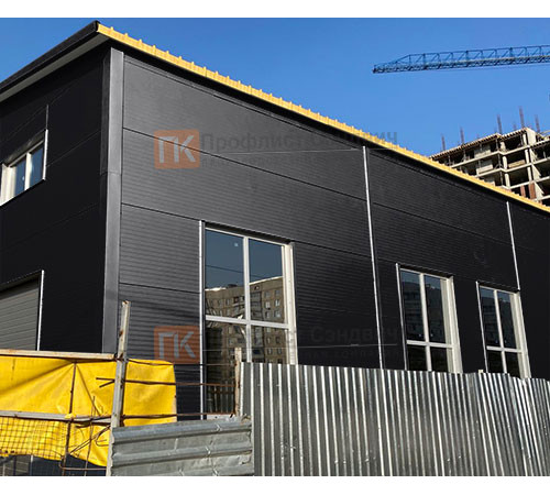 Сэндвич панели без замков с пенополистиролом, ширина 1000 мм, толщина 20 мм, 0.5/0.5, RAL9005