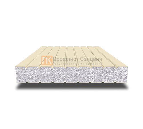 Сэндвич панели без замков с пенополистиролом, ширина 1000 мм, толщина 10 мм, 0.5/0.5, RAL1015