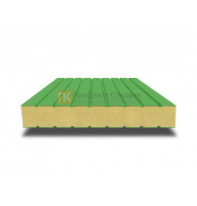 Сэндвич панели без замков с пенополиуретаном, ширина 1000 мм, толщина 20 мм, 0.5/0.5, RAL6018