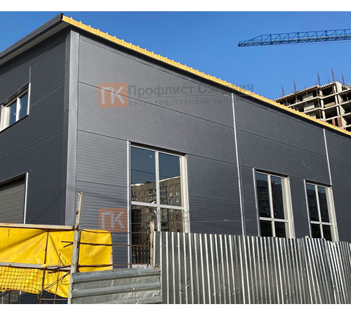 Сэндвич панели без замков с пенополиизоциануратом, ширина 1200 мм, толщина 40 мм, 0.5/0.5, RAL7024