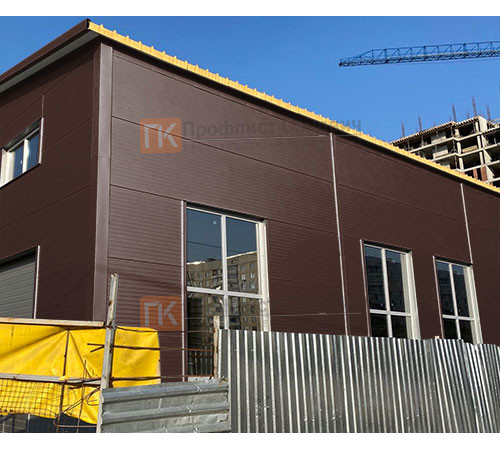 Сэндвич панели без замков с пенополиизоциануратом, ширина 1200 мм, толщина 20 мм, 0.5/0.5, RAL8017