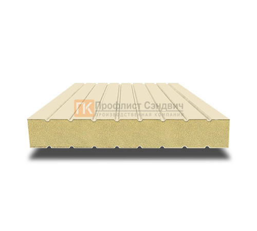 Сэндвич панели без замков с пенополиуретаном, ширина 1200 мм, толщина 20 мм, 0.5/0.5, RAL1015