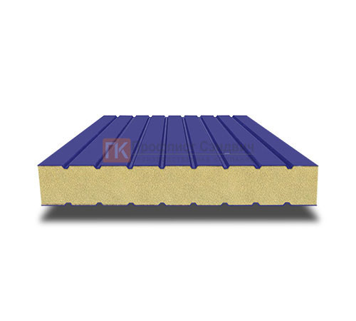 Сэндвич панели без замков с пенополиуретаном, ширина 1000 мм, толщина 10 мм, 0.5/0.5, RAL5002