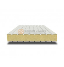 Сэндвич панели без замков с пенополиизоциануратом, ширина 1000 мм, толщина 20 мм, 0.5/0.5, RAL9002