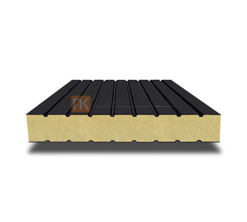 Сэндвич панели без замков с пенополиизоциануратом, ширина 1000 мм, толщина 10 мм, 0.5/0.5, RAL9005