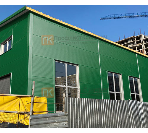 Сэндвич панели без замков с пенополиизоциануратом, ширина 1000 мм, толщина 10 мм, 0.5/0.5, RAL6002