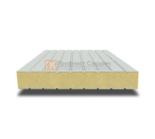 Сэндвич панели без замков с пенополиуретаном, ширина 1200 мм, толщина 10 мм, 0.5/0.5, RAL7047