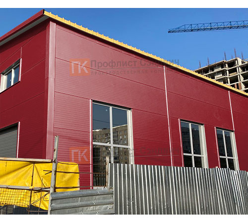 Сэндвич панели без замков с пенополиуретаном, ширина 1000 мм, толщина 20 мм, 0.5/0.5, RAL3011