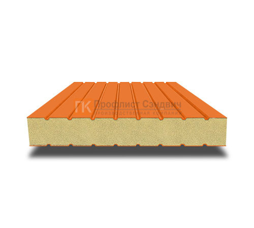 Сэндвич панели без замков с пенополиуретаном, ширина 1200 мм, толщина 20 мм, 0.5/0.5, RAL2004