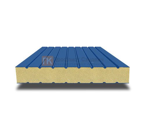 Сэндвич панели без замков с пенополиизоциануратом, ширина 1200 мм, толщина 20 мм, 0.5/0.5, RAL5005