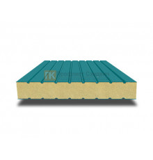 Сэндвич панели без замков с пенополиуретаном, ширина 1000 мм, толщина 10 мм, 0.5/0.5, RAL5021