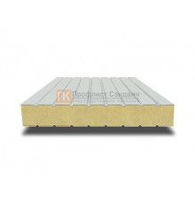 Сэндвич панели без замков с пенополиуретаном, ширина 1000 мм, толщина 20 мм, 0.5/0.5, RAL7035