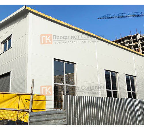 Сэндвич панели без замков с пенополиизоциануратом, ширина 1000 мм, толщина 40 мм, 0.5/0.5, RAL9003